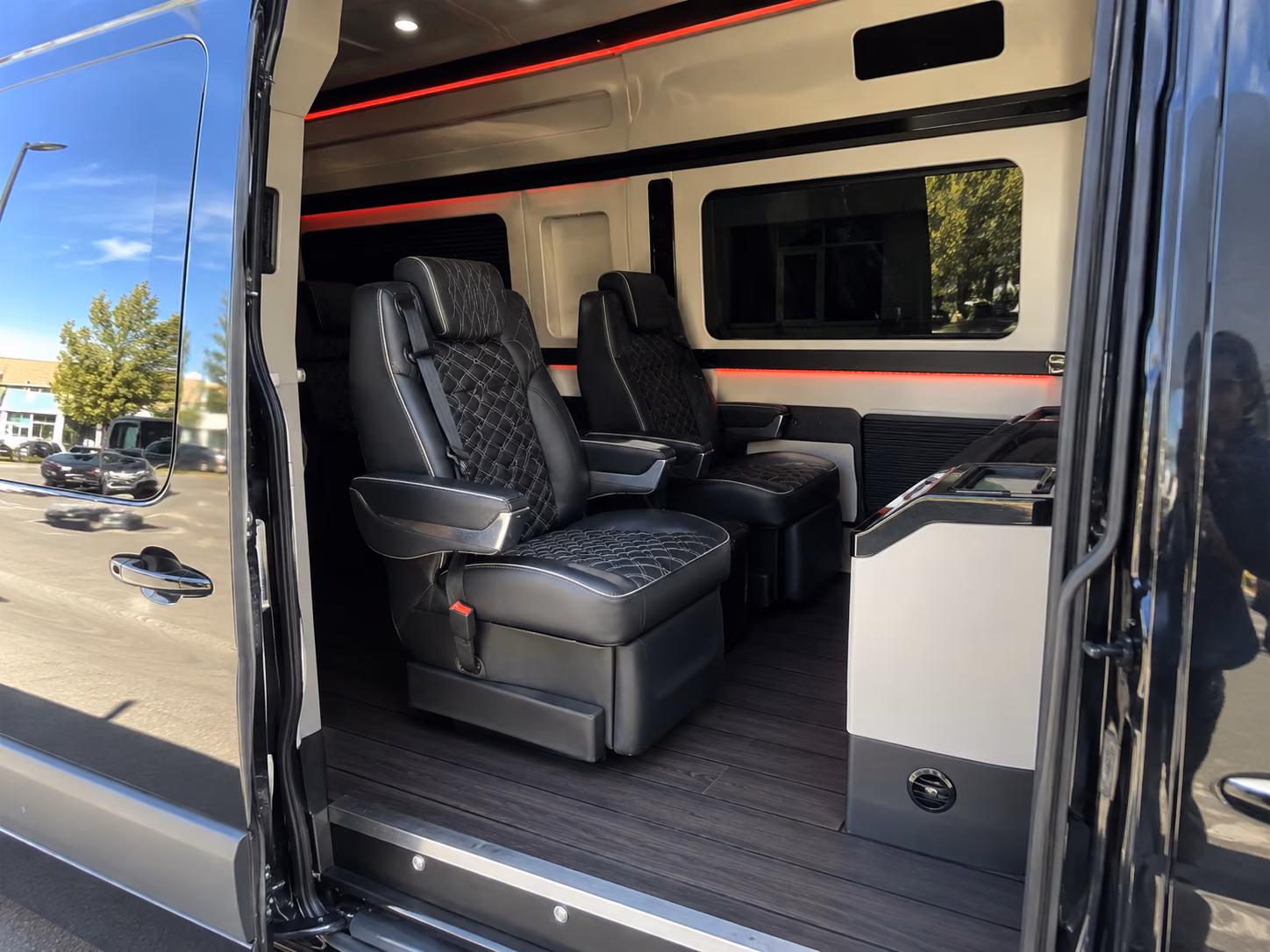 spokane 20 passenger sprinter van interior